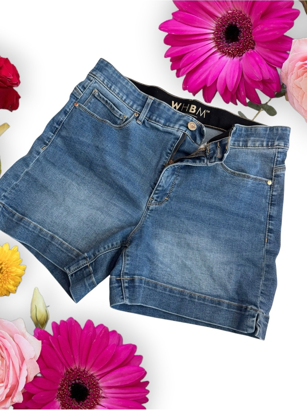 White House Black Market Washed Blue Denim Shorts